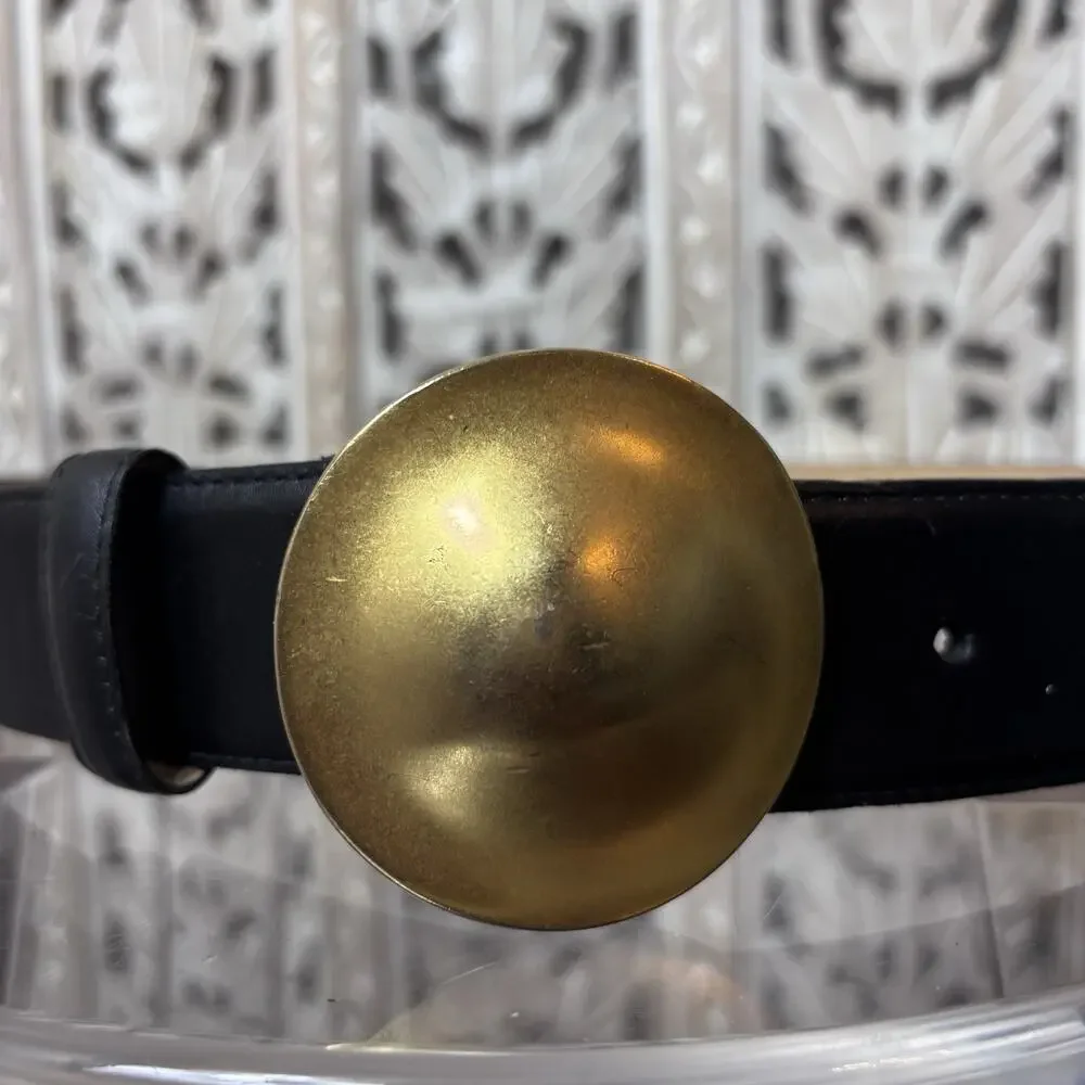 Robert Lee Morris Belt Italian Calf Skin Small Black Luxury Old Money Glam